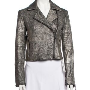 J Brand Metallic Women's Leather Jacket